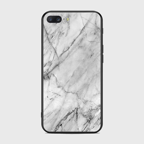 OnePlus 5 Cover- White Marble Series - HQ Ultra Shine Premium Infinity Glass Soft Silicon Borders Case