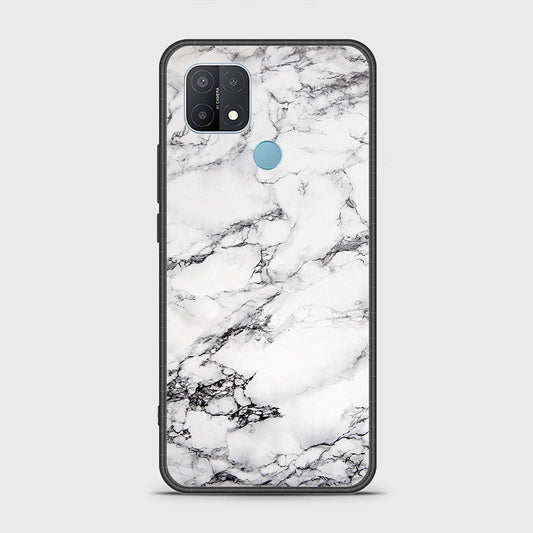 Oppo A35 Cover- White Marble Series - HQ Ultra Shine Premium Infinity Glass Soft Silicon Borders Case