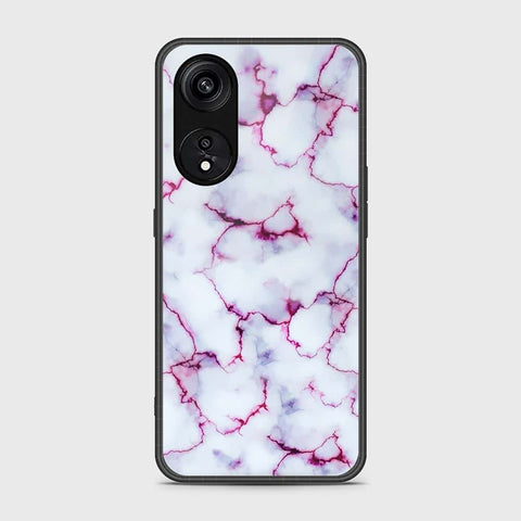 Oppo Reno 8T 5G  Cover- White Marble Series - HQ Ultra Shine Premium Infinity Glass Soft Silicon Borders Case