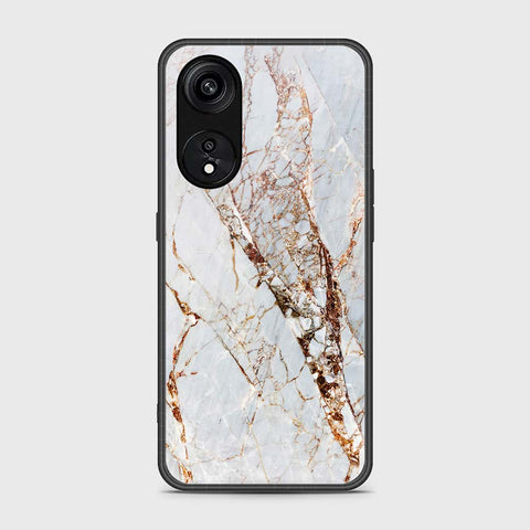 Oppo Reno 8T 5G  Cover- White Marble Series - HQ Ultra Shine Premium Infinity Glass Soft Silicon Borders Case