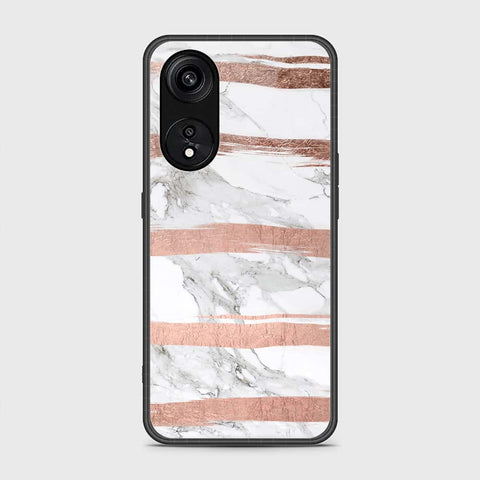 Oppo Reno 8T 5G  Cover- White Marble Series - HQ Ultra Shine Premium Infinity Glass Soft Silicon Borders Case