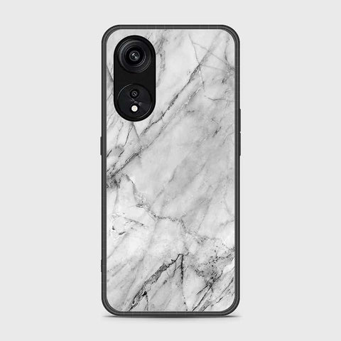 Oppo Reno 8T 5G  Cover- White Marble Series - HQ Ultra Shine Premium Infinity Glass Soft Silicon Borders Case