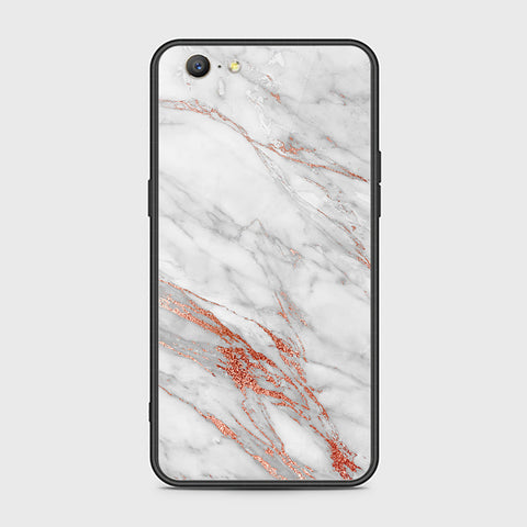 Oppo A57 Cover- White Marble Series - HQ Ultra Shine Premium Infinity Glass Soft Silicon Borders Case