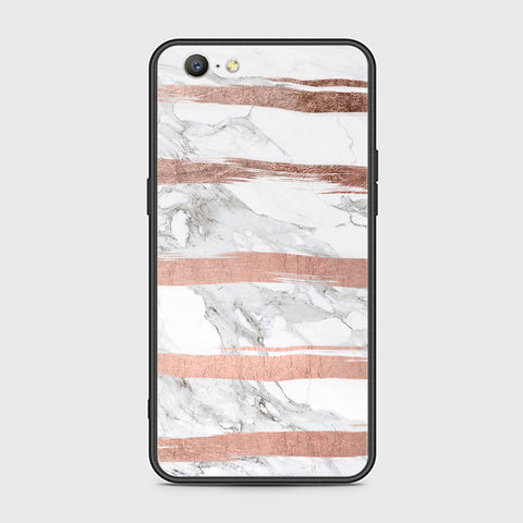 Oppo A57 Cover- White Marble Series - HQ Ultra Shine Premium Infinity Glass Soft Silicon Borders Case