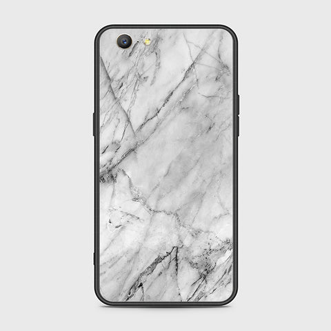 Oppo A57 Cover- White Marble Series - HQ Ultra Shine Premium Infinity Glass Soft Silicon Borders Case