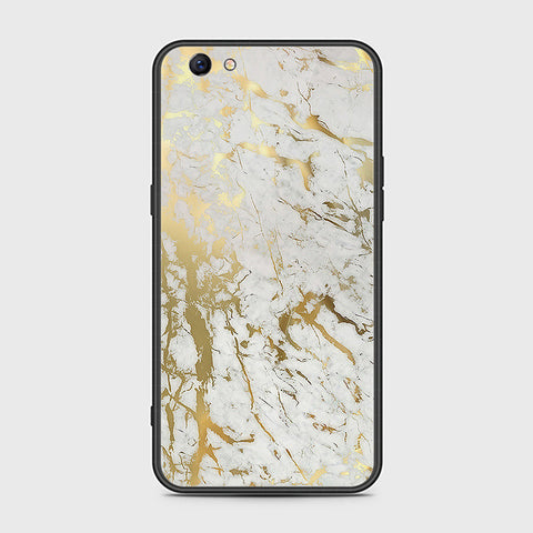 Oppo F3 Plus Cover- White Marble Series - HQ Ultra Shine Premium Infinity Glass Soft Silicon Borders Case