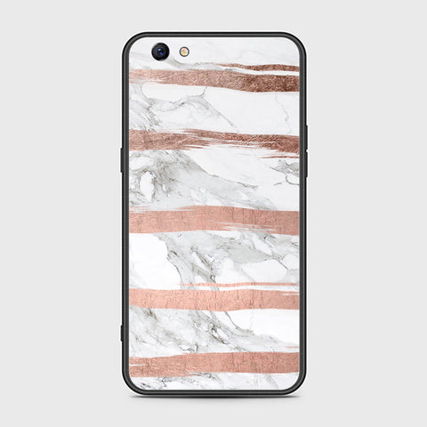 Oppo F3 Plus Cover- White Marble Series - HQ Ultra Shine Premium Infinity Glass Soft Silicon Borders Case