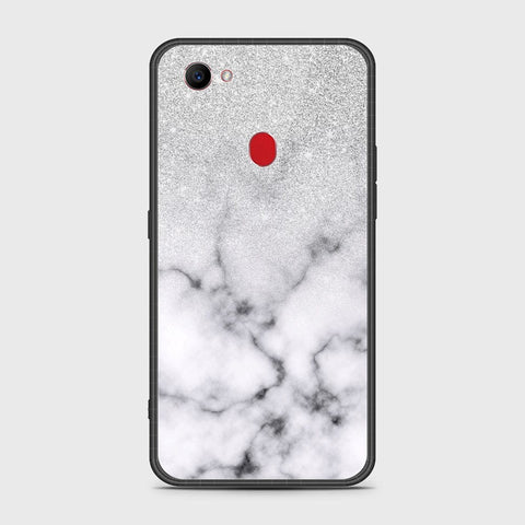 Oppo F7 Cover- White Marble Series - HQ Ultra Shine Premium Infinity Glass Soft Silicon Borders Case