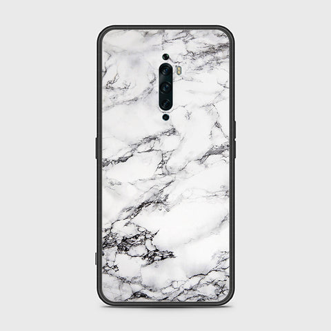 Oppo Reno 2Z Cover- White Marble Series - HQ Ultra Shine Premium Infinity Glass Soft Silicon Borders Case