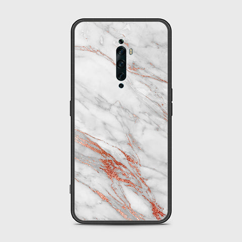 Oppo Reno 2Z Cover- White Marble Series - HQ Ultra Shine Premium Infinity Glass Soft Silicon Borders Case