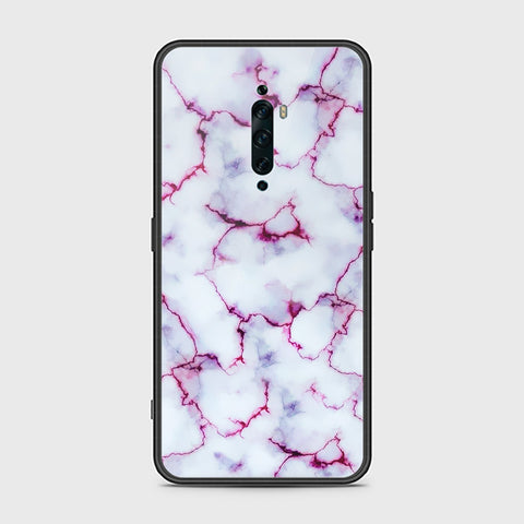 Oppo Reno 2Z Cover- White Marble Series - HQ Ultra Shine Premium Infinity Glass Soft Silicon Borders Case