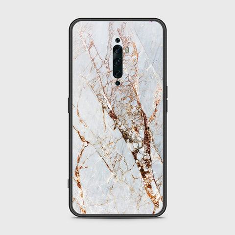 Oppo Reno 2Z Cover- White Marble Series - HQ Ultra Shine Premium Infinity Glass Soft Silicon Borders Case