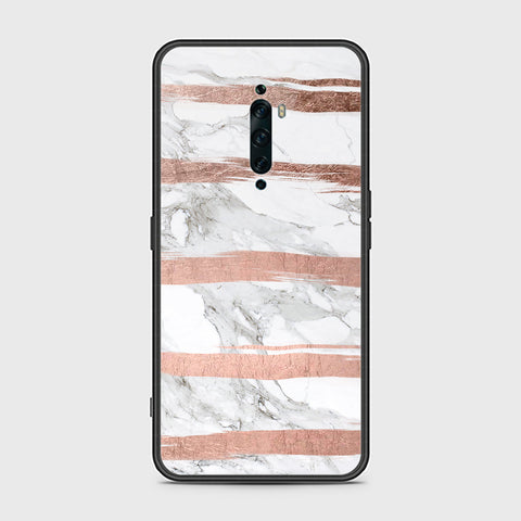 Oppo Reno 2Z Cover- White Marble Series - HQ Ultra Shine Premium Infinity Glass Soft Silicon Borders Case