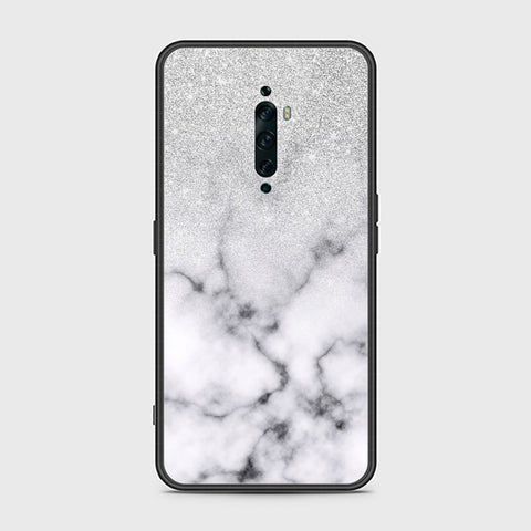 Oppo Reno 2Z Cover- White Marble Series - HQ Ultra Shine Premium Infinity Glass Soft Silicon Borders Case