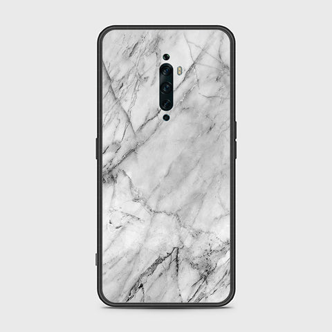 Oppo Reno 2Z Cover- White Marble Series - HQ Ultra Shine Premium Infinity Glass Soft Silicon Borders Case