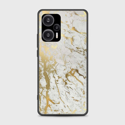 Xiaomi Redmi Note 12 Turbo  Cover- White Marble Series - HQ Ultra Shine Premium Infinity Glass Soft Silicon Borders Case