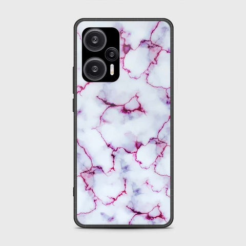 Xiaomi Redmi Note 12 Turbo  Cover- White Marble Series - HQ Ultra Shine Premium Infinity Glass Soft Silicon Borders Case