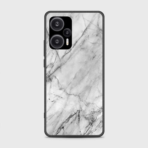 Xiaomi Redmi Note 12 Turbo  Cover- White Marble Series - HQ Ultra Shine Premium Infinity Glass Soft Silicon Borders Case