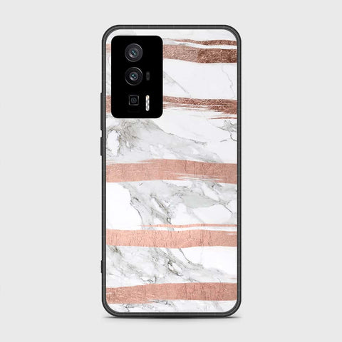 Xiaomi Redmi K60 Cover- White Marble Series - HQ Ultra Shine Premium Infinity Glass Soft Silicon Borders Case