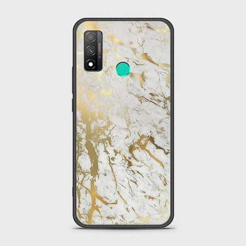 Huawei P smart 2020 Cover - White Marble Series - HQ Ultra Shine Premium Infinity Glass Soft Silicon Borders Case