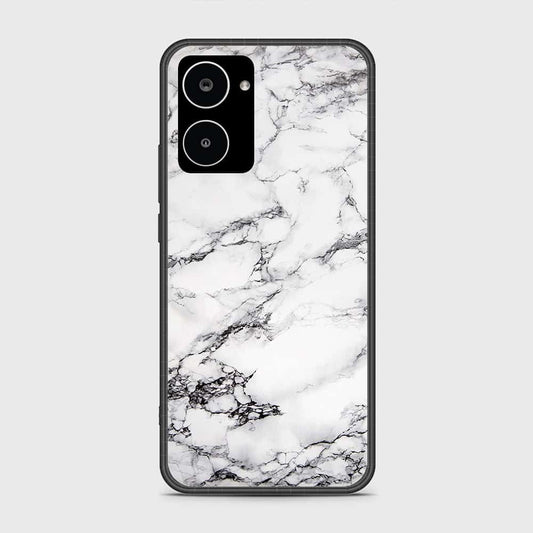Realme 10 4G Cover- White Marble Series - HQ Ultra Shine Premium Infinity Glass Soft Silicon Borders Case
