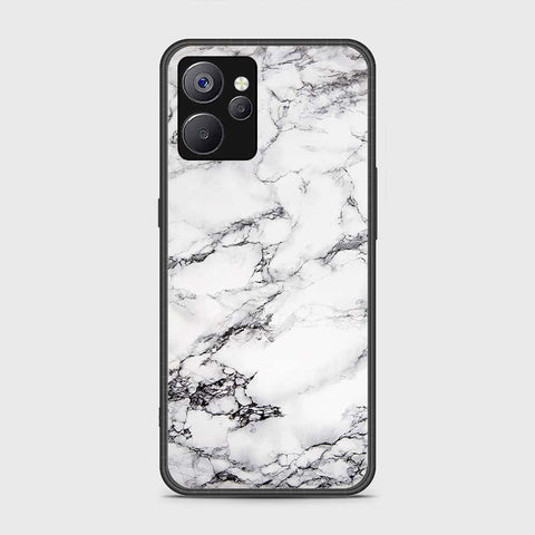 Realme 10 5G Cover- White Marble Series - HQ Ultra Shine Premium Infinity Glass Soft Silicon Borders Case