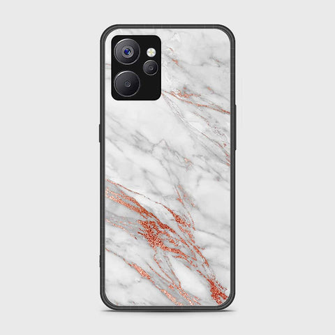 Realme 10 5G Cover- White Marble Series - HQ Ultra Shine Premium Infinity Glass Soft Silicon Borders Case