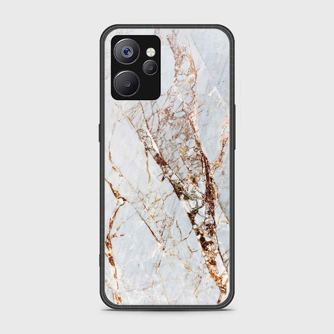 Realme 10 5G Cover- White Marble Series - HQ Ultra Shine Premium Infinity Glass Soft Silicon Borders Case