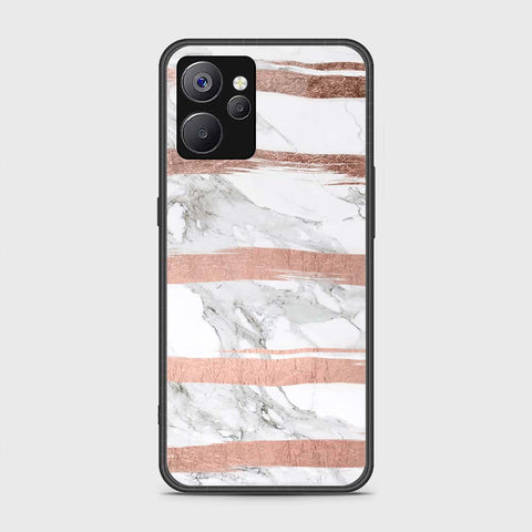 Realme 10 5G Cover- White Marble Series - HQ Ultra Shine Premium Infinity Glass Soft Silicon Borders Case