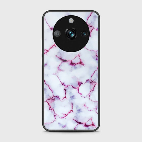 Realme 11 Pro Cover- White Marble Series - HQ Ultra Shine Premium Infinity Glass Soft Silicon Borders Case