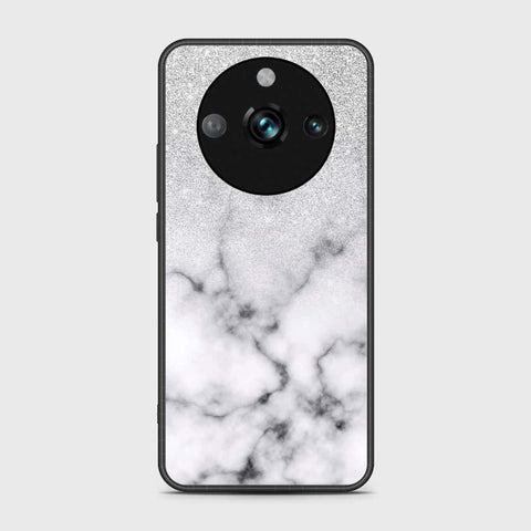 Realme 11 Pro Cover- White Marble Series - HQ Ultra Shine Premium Infinity Glass Soft Silicon Borders Case