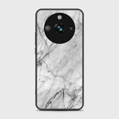 Realme 11 Pro Cover- White Marble Series - HQ Ultra Shine Premium Infinity Glass Soft Silicon Borders Case