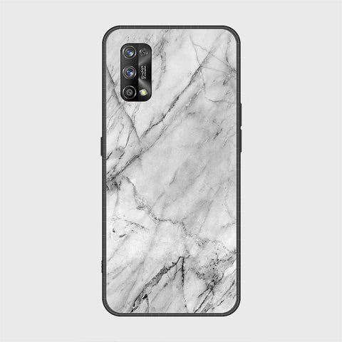 Realme 7 Pro Cover - White Marble Series - HQ Ultra Shine Premium Infinity Glass Soft Silicon Borders Case