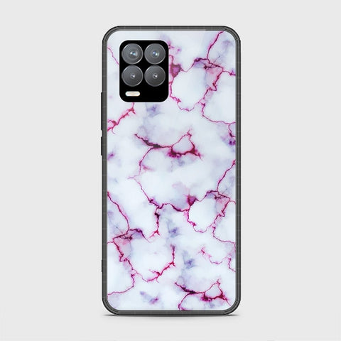 Realme 8 Pro Cover - White Marble Series - HQ Ultra Shine Premium Infinity Glass Soft Silicon Borders Case