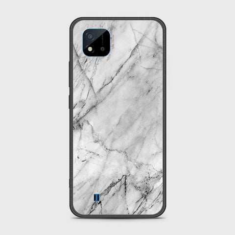 Realme C11 2021 Cover- White Marble Series - HQ Ultra Shine Premium Infinity Glass Soft Silicon Borders Case