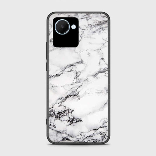 Realme C30 Cover- White Marble Series - HQ Ultra Shine Premium Infinity Glass Soft Silicon Borders Case