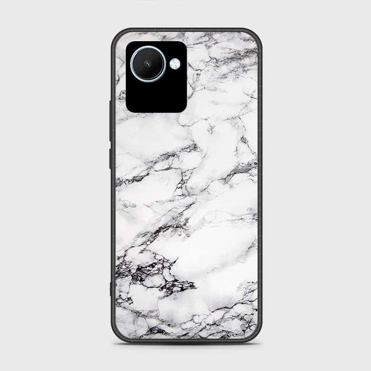 Realme C30s Cover- White Marble Series - HQ Ultra Shine Premium Infinity Glass Soft Silicon Borders Case