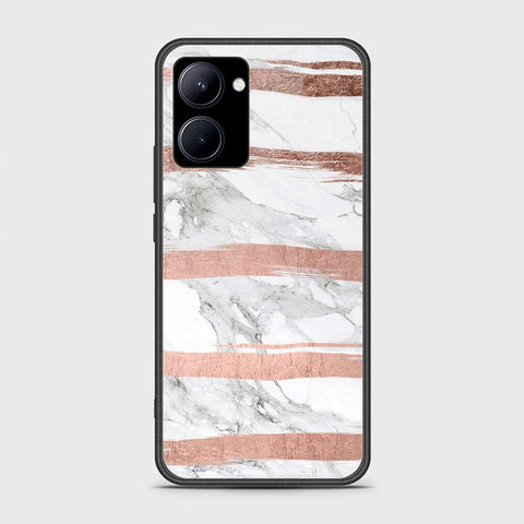 Realme C33 Cover- White Marble Series - HQ Ultra Shine Premium Infinity Glass Soft Silicon Borders Case