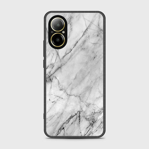 Realme C67 4G Cover- White Marble Series - HQ Ultra Shine Premium Infinity Glass Soft Silicon Borders Case