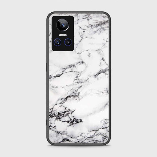 Realme GT Neo 3 Cover- White Marble Series - HQ Ultra Shine Premium Infinity Glass Soft Silicon Borders Case