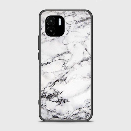 Xiaomi Redmi A2 2023 Cover - White Marble Series - HQ Ultra Shine Premium Infinity Glass Soft Silicon Borders Case