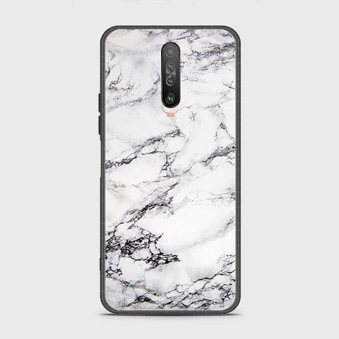 Xiaomi Redmi K30 Cover - White Marble Series - HQ Ultra Shine Premium Infinity Glass Soft Silicon Borders Case