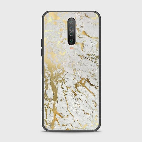 Xiaomi Redmi K30 Cover - White Marble Series - HQ Ultra Shine Premium Infinity Glass Soft Silicon Borders Case