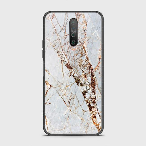 Xiaomi Redmi K30 Cover - White Marble Series - HQ Ultra Shine Premium Infinity Glass Soft Silicon Borders Case