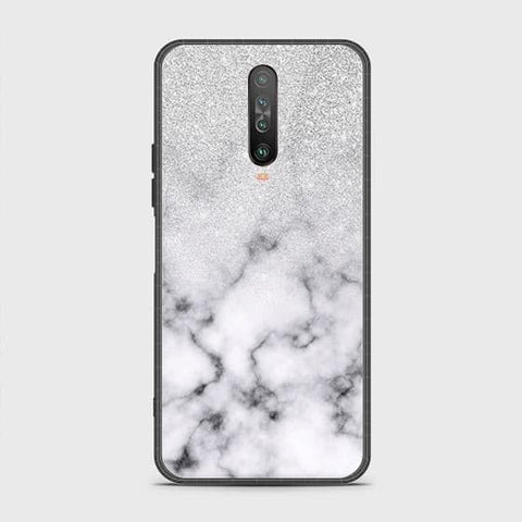 Xiaomi Redmi K30 Cover - White Marble Series - HQ Ultra Shine Premium Infinity Glass Soft Silicon Borders Case