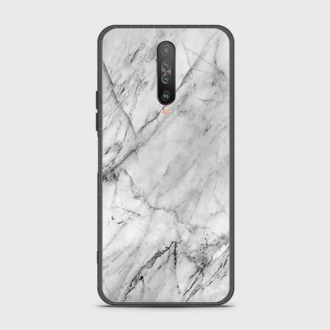 Xiaomi Redmi K30 Cover - White Marble Series - HQ Ultra Shine Premium Infinity Glass Soft Silicon Borders Case