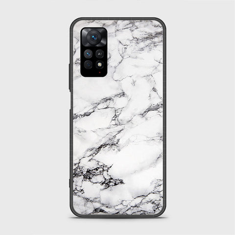 Xiaomi Redmi Note 11E Pro Cover- White Marble Series - HQ Ultra Shine Premium Infinity Glass Soft Silicon Borders Case