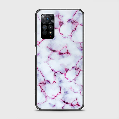 Xiaomi Redmi Note 11E Pro Cover- White Marble Series - HQ Ultra Shine Premium Infinity Glass Soft Silicon Borders Case