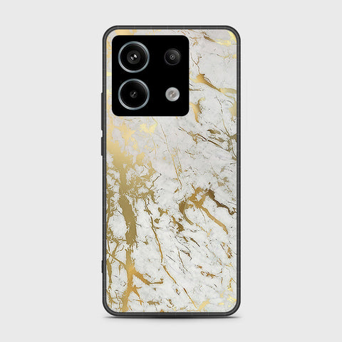 Xiaomi Redmi Note 13 Cover- White Marble Series - HQ Ultra Shine Premium Infinity Glass Soft Silicon Borders Case