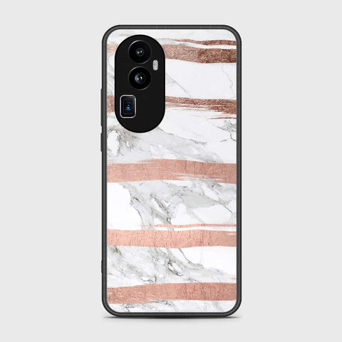 Oppo Reno 10 Pro Plus Cover- White Marble Series - HQ Ultra Shine Premium Infinity Glass Soft Silicon Borders Case